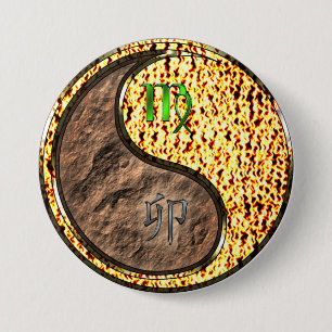 Jungfrau & Feuerkaninchen Button