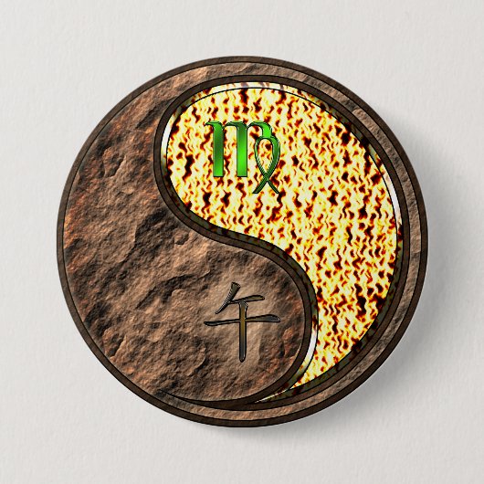 Jungfrau & Feuerpferd Button (Vorderseite)
