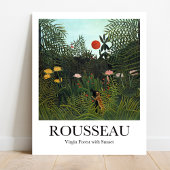 Jungfrau Forest with Sunset by Henri Rousseau Poster