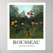 Jungfrau Forest with Sunset by Henri Rousseau Poster (Vorne)