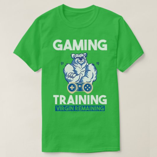Jungfrau für Gaming-Schulung: 2 T-Shirt (Design vorne)