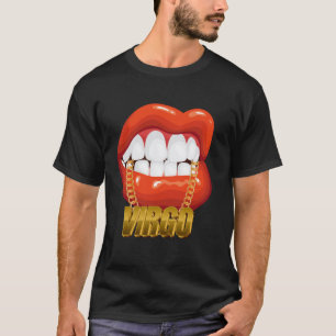 Jungfrau Geburtstag Rote Lippen Sternzeichen Augus T-Shirt