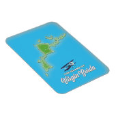 Jungfrau Gorda Map Magnet (Rechte Seite)