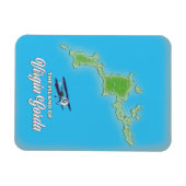 Jungfrau Gorda Map Magnet (Horizontal)