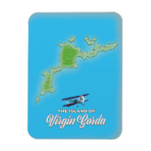 Jungfrau Gorda Map Magnet (Vertikal)