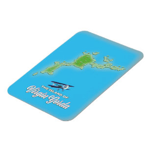 Jungfrau Gorda Map Magnet