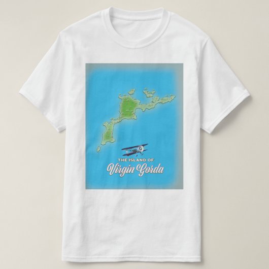 Jungfrau Gorda Map T-Shirt (Design vorne)