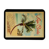 Jungfrau Gorda Palm Tree Wandern Magnet (Horizontal)