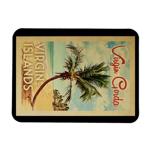 Jungfrau Gorda Palm Tree Wandern Magnet (Horizontal)