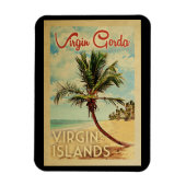 Jungfrau Gorda Palm Tree Wandern Magnet (Vertikal)