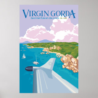 Jungfrau Gorda Poster (rosa)