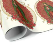 Jungfrau Guadalupe Katholische Weihnachtspointsett Geschenkpapier (Rolleneckpunkt)