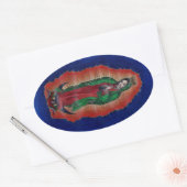 Jungfrau Guadalupe Ovaler Aufkleber (Umschlag)