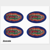 Jungfrau Guadalupe Ovaler Aufkleber (Blatt)