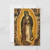 Jungfrau Guadalupe von Manuel de Arellano Dankeskarte (Vorderseite)