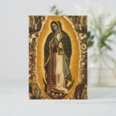 Jungfrau Guadalupe von Manuel de Arellano Dankeskarte (Stehend Vorderseite)