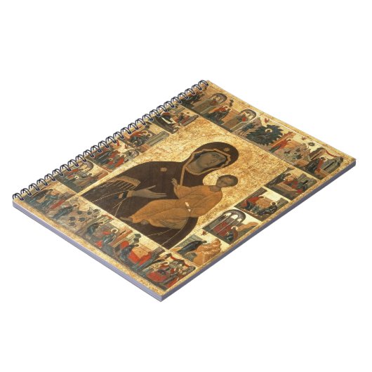 Jungfrau Hodegetria Ikone von Smolensk, c.1450 Notizblock (Linke Seite)