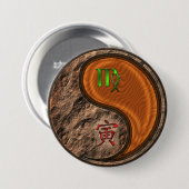Jungfrau & Holz Tiger Button (Vorne & Hinten)