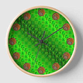 Jungfrau & Holz Ziege Uhr