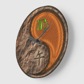 Jungfrau & Holzpferd Große Wanduhr (Winkel)
