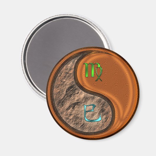 Jungfrau & Holzschlange Magnet (Vorderseite/Rückseite)