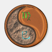 Jungfrau & Holzschlange Magnet (Vorne)