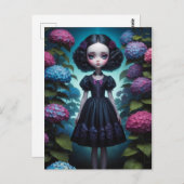 Jungfrau - Hortensia Postkarte (Vorne/Hinten)