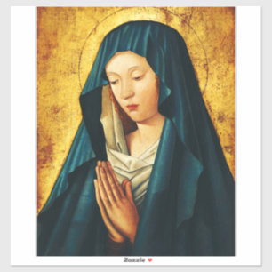 Jungfrau im Gebet von Riga Aufkleber