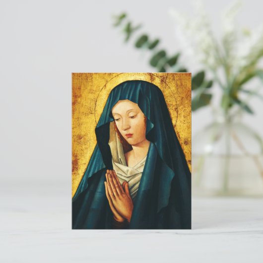 Jungfrau im Gebet von Riga Postkarte (Stehend Vorderseite)