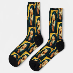 Jungfrau im Gebet von Riga Socken