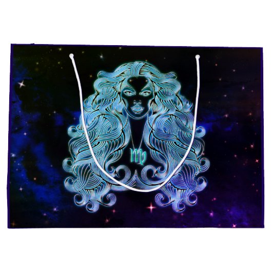 Jungfrau in der Jungfrau zodiac Geschenktasche Große Geschenktüte (Rückseite)
