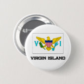 Jungfrau-Insel-Flagge Button (Vorne & Hinten)