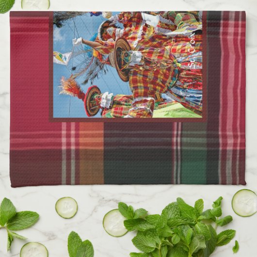 Jungfrau Inseln Flag St. Croix Mocko Jumbies Madra Geschirrtuch (Gefaltet)