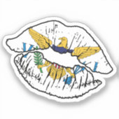Jungfrau Inseln Jungfrau Islander Lipstick Liebe F Aufkleber (Vorderseite)