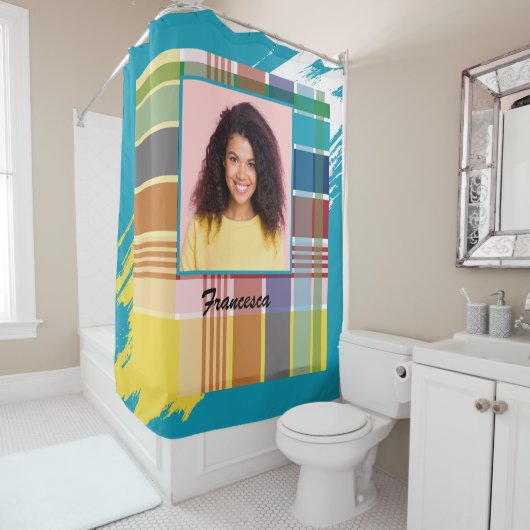 JUNGFRAU Inseln Madras Foto Elegante Duschvorhang (Beispiel)