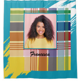 JUNGFRAU Inseln Madras Foto Elegante Duschvorhang