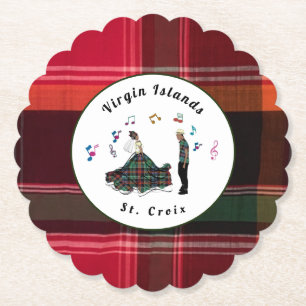 Jungfrau Inseln Madras USVI Kariert St. Croix VI Untersetzer