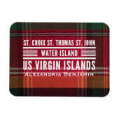 Jungfrau Inseln USVI Karibik Madras Persönlich ges Magnet (Horizontal)