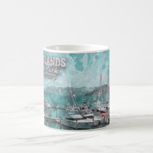 JUNGFRAU INSELN VEREINIGTE STAATEN - BOOTWASSERFAR KAFFEETASSE (Mittel)