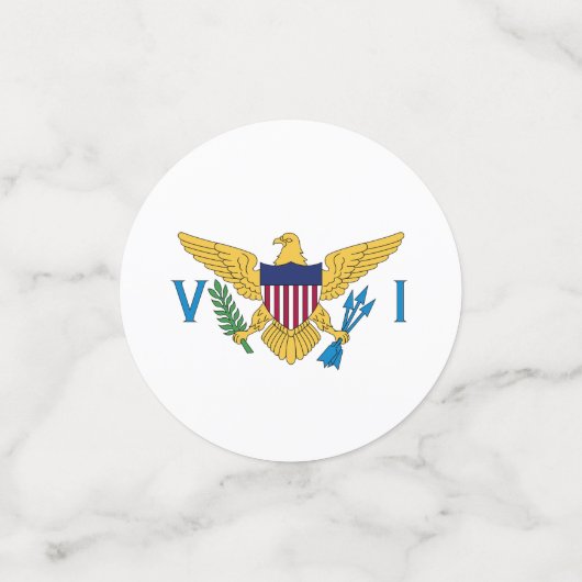 JUNGFRAU Islands Confetti, Party, V Islands Flag Konfetti (Klein Vorderseite)