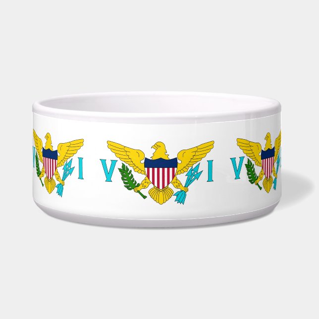 Jungfrau Islands Flag Pet Bowl Napf (Vorderseite)