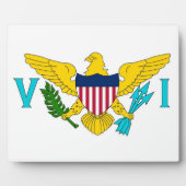 Jungfrau Islands Flag Plaque Fotoplatte (Vorderseite)