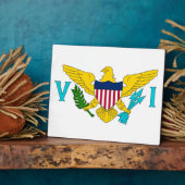 Jungfrau Islands Flag Plaque Fotoplatte (Seite)