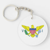 Jungfrau Islands Flag Schlüsselanhänger (Vorderseite)