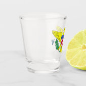 Jungfrau Islands Flag Shotglas Schnapsglas (Links)