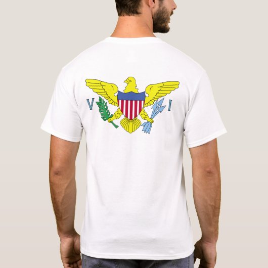 Jungfrau Islands Flag T - Shirt (Rückseite)