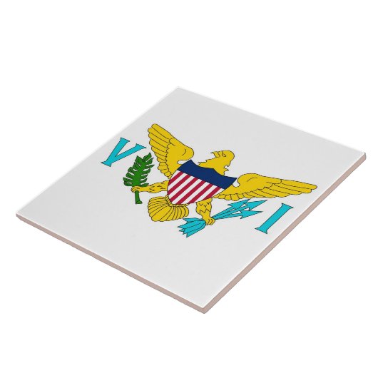 Jungfrau Islands Flag Tile Fliese (Seite)