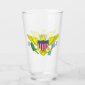 Jungfrau Islands Flaggenglas-Cup Glas (Vorderseite)