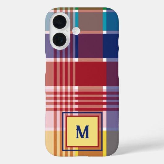 JUNGFRAU Islands Madras Monogram Personalize Case-Mate iPhone Hülle (Rückseite)