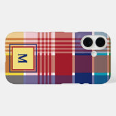 JUNGFRAU Islands Madras Monogram Personalize Case-Mate iPhone Hülle (Rückseite (Horizontal))